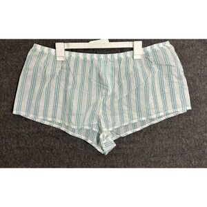 Wild Fable Women's Shorts Lightweight Striped White Blue Extra Large